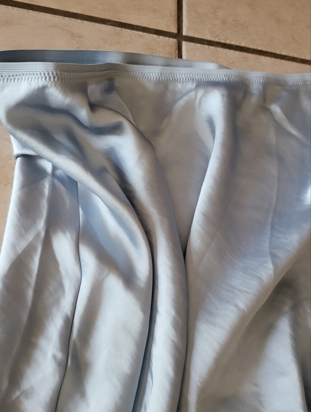 A New Day Satin Baby Blue Skirt - Picture 2 of 4